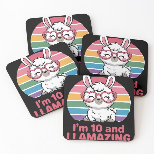 Item preview, 10 Years Old Bday Llamazing Alpaca Llama 10th Birthday Kids designed and sold by MAKOPOKOShop.