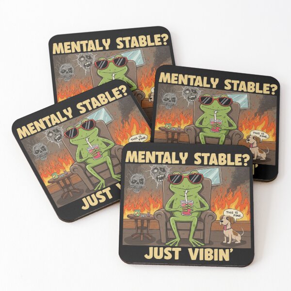 Item preview, Mentally Stable? Nah, Just Vibin' designed and sold by NPCDripGod.
