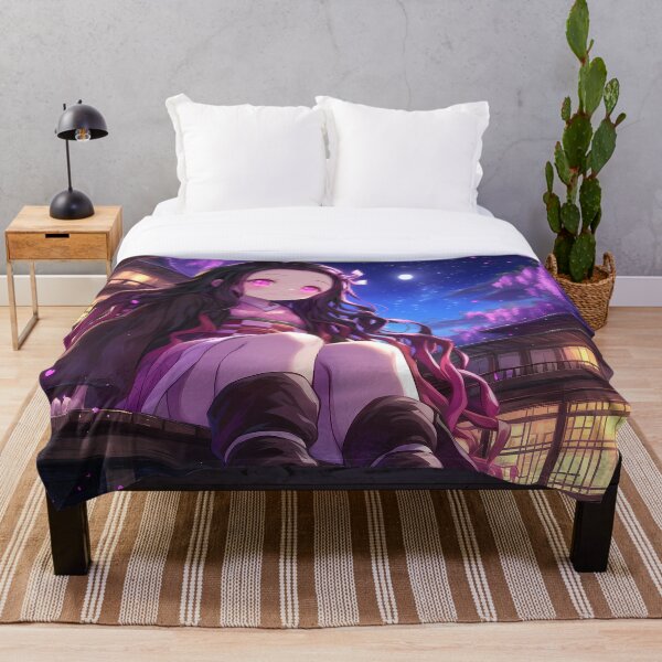 Item preview, Nezuko Kamado Demon Slayer Anime Moonlit Wisteria Whimsy designed and sold by mildaclairmo.