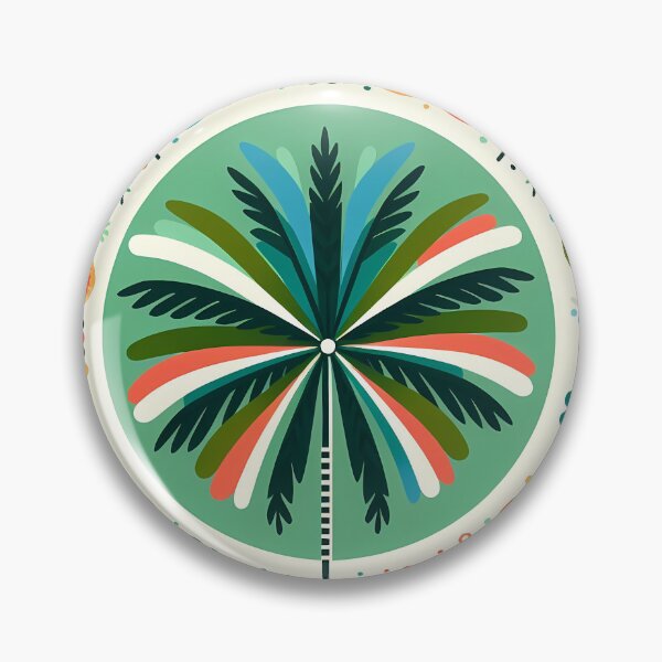 Item preview, Palm Tree Vibrant Botanical Display - Scandinavian Folk Art by heidiannemorris © designed and sold by FOLK ART FUSION by heidiannemorris.