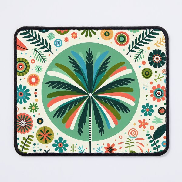 Item preview, Palm Tree Vibrant Botanical Display - Scandinavian Folk Art by heidiannemorris © designed and sold by FOLK ART FUSION by heidiannemorris.