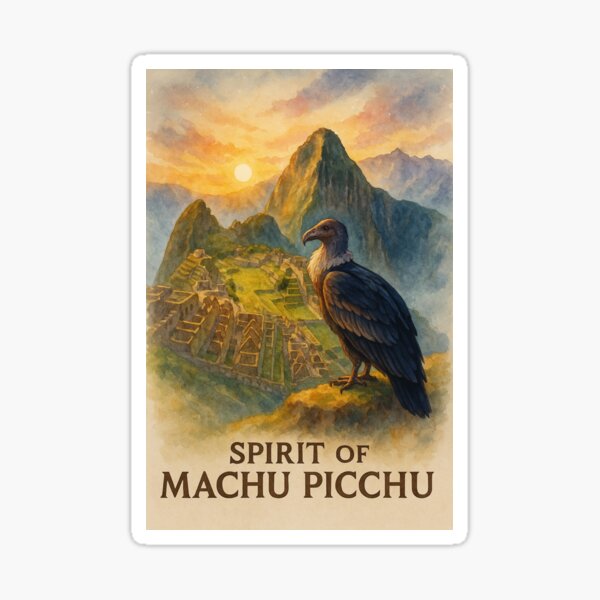 Item preview, Spirit of Machu Picchu – Watercolor Sunrise Over the Andes designed and sold by Best-Kept.