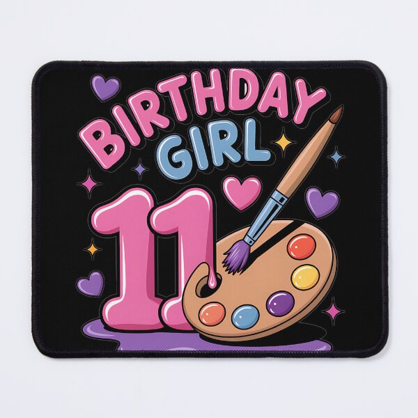 Item preview, 11th Birthday, Girl 11 Years, Painting Art, Number 11 designed and sold by MAKOPOKOShop.