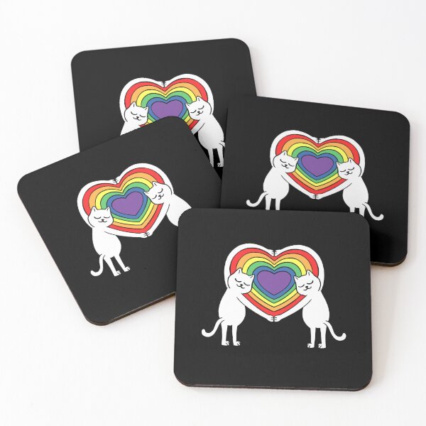 Item preview, Cats and rainbow heart designed and sold by coffeeman.