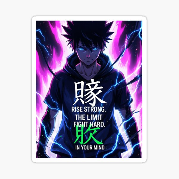 Aperçu de l'œuvre Anime Guy - Rise Strong créée et vendue par InkNoColor.