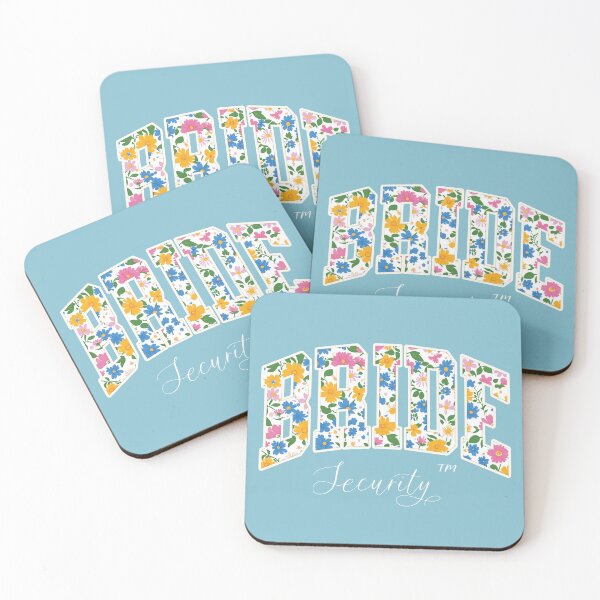 Item preview, Bride Security – Retro Floral Wedding Party Design designed and sold by Honominu.