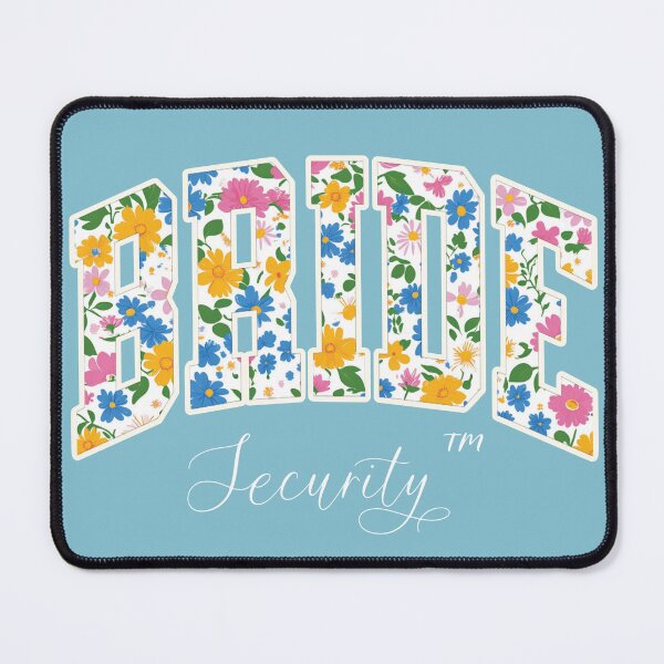 Item preview, Bride Security – Retro Floral Wedding Party Design designed and sold by Honominu.