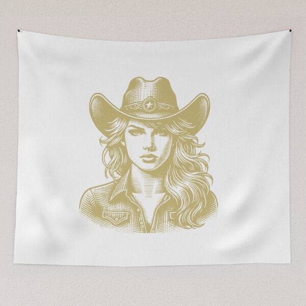 Item preview, Vintage Cowgirl Line Art - Western Americana Style designed and sold by Mohamed  Ramadan.