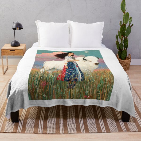 Item preview, A majestic Native American woman with long flowing hair designed and sold by wonderisland.