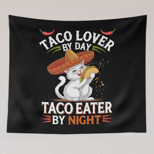 Item preview, Eater By Night Mexican Tacos Cinco De Mayo Foodie Taco Cat designed and sold by brynatshop.