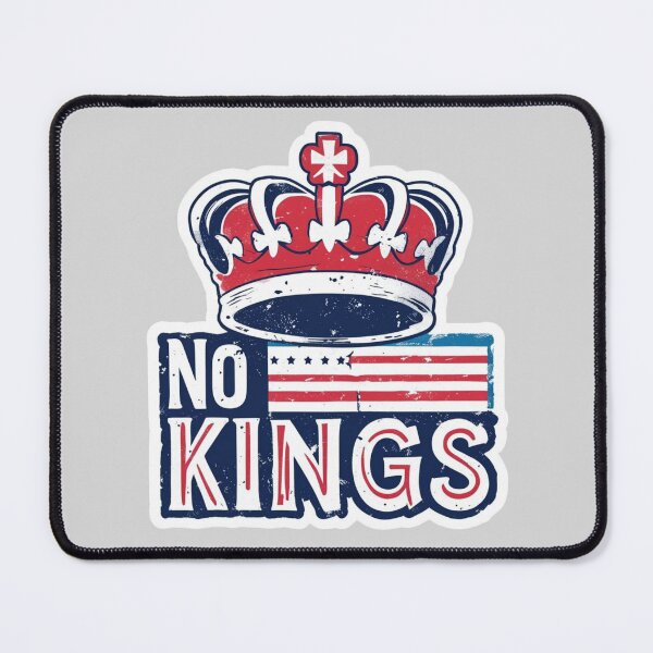 Item preview, No Kings - Flag and Crown designed and sold by LewpyG.