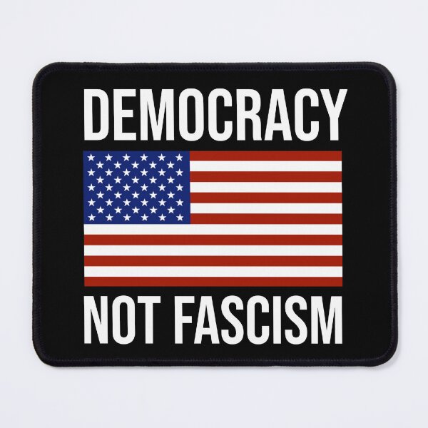 Item preview, Democracy not fascism flag design designed and sold by Rachel the Artist .