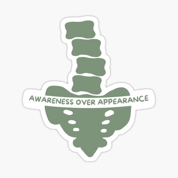 Item preview, Awareness Over Appearance, Scoliosis Awareness Sticker designed and sold by 505MD.