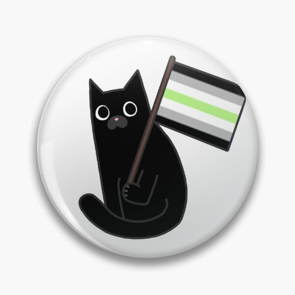 Item preview, Agender Pride Flag Black Cat Sticker designed and sold by PosteriaArchive.