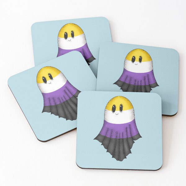 Item preview, Non-Binary Pride Ghost designed and sold by WrensDgtDesigns.