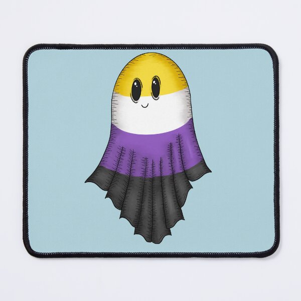 Item preview, Non-Binary Pride Ghost designed and sold by WrensDgtDesigns.