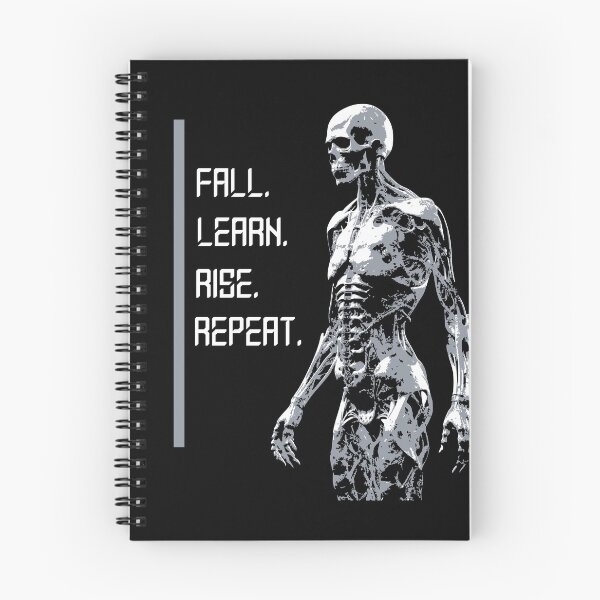 Item preview, Fall. Learn. Rise. Repeat – Human Anatomy Art T Shirt designed and sold by MIDORIDRIP.