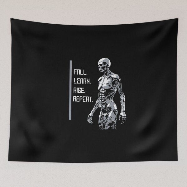 Item preview, Fall. Learn. Rise. Repeat – Human Anatomy Art T Shirt designed and sold by MIDORIDRIP.