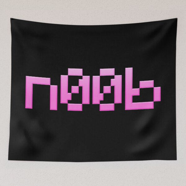 Item preview, n00b in Pink 8-bit Pixel designed and sold by Memes N Lore .