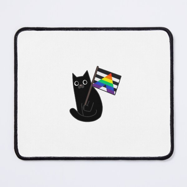 Item preview, Straight Ally Pride Flag Black Cat Sticker designed and sold by PosteriaArchive.