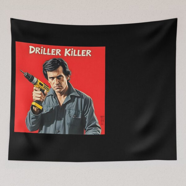 Item preview, Driller Killer 80s Slasher T-Shirt designed and sold by Rune-Designs.