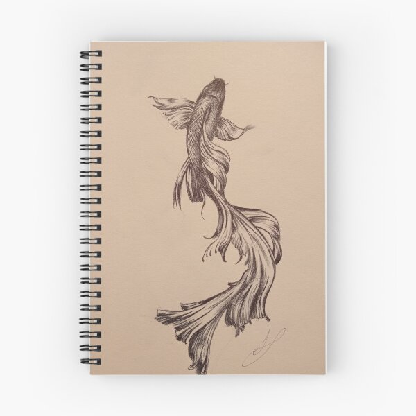Item preview, Pen-drawn beta fish designed and sold by ArteBarragan.