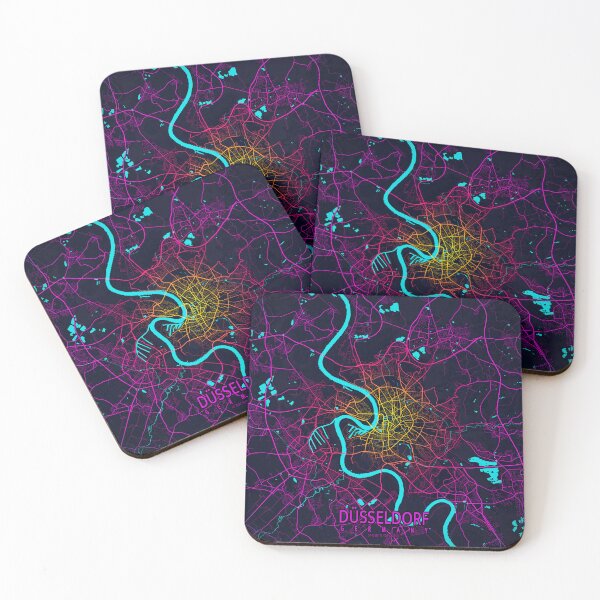 Item preview, Dusseldorf City Map of Germany - Neon designed and sold by deMAP.