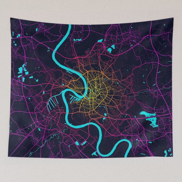 Item preview, Dusseldorf City Map of Germany - Neon designed and sold by deMAP.
