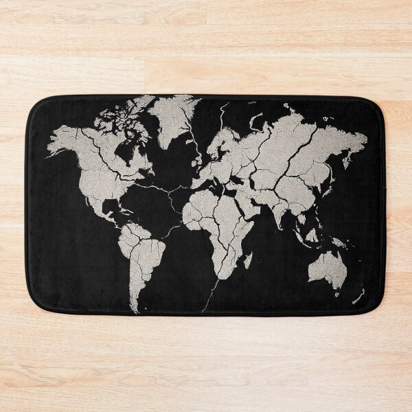 Item preview, Cracked World Map – Minimalist Black and White Earth Illustration with Fracture Lines designed and sold by HAFIZ-DP.
