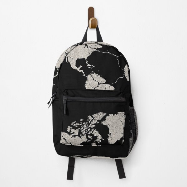 Item preview, Cracked World Map – Minimalist Black and White Earth Illustration with Fracture Lines designed and sold by HAFIZ-DP.