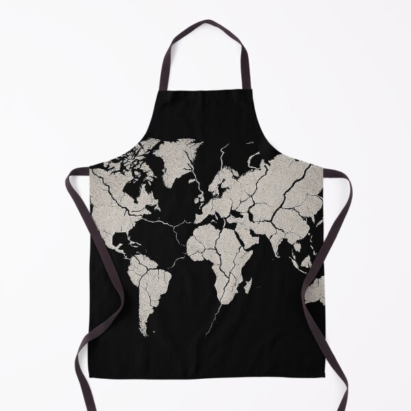 Item preview, Cracked World Map – Minimalist Black and White Earth Illustration with Fracture Lines designed and sold by HAFIZ-DP.