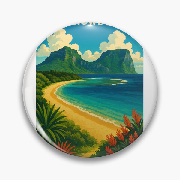 Item preview, Lord Howe Island Sailboats with Beachfront and Mountains designed and sold by Places On Earth.