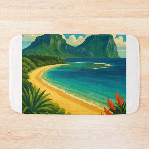 Item preview, Lord Howe Island Sailboats with Beachfront and Mountains designed and sold by Places On Earth.