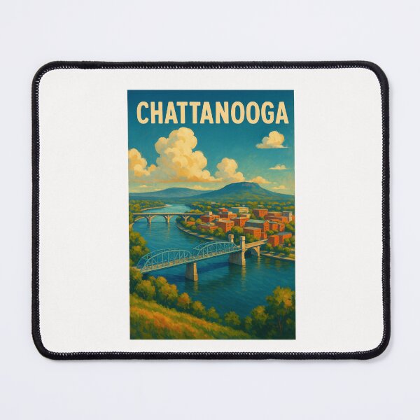 Item preview, Chattanooga Skyline with River Bends and Appalachian Foothills designed and sold by Places On Earth.