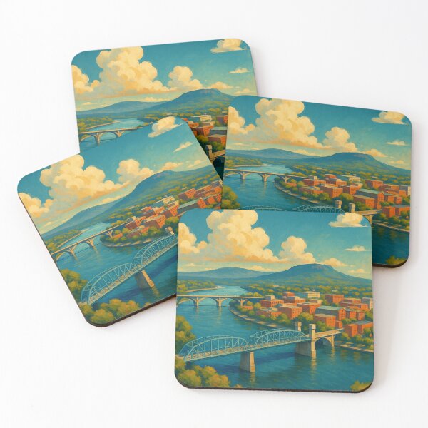 Item preview, Chattanooga Skyline with River Bends and Appalachian Foothills designed and sold by Places On Earth.