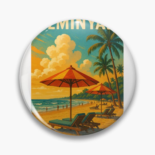 Item preview, Seminyak Beach Sunset with Umbrellas and Tropical Sky designed and sold by Places On Earth.