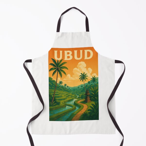 Item preview, Ubud Rice Fields with Temple and Lush Palm Forest designed and sold by Places On Earth.