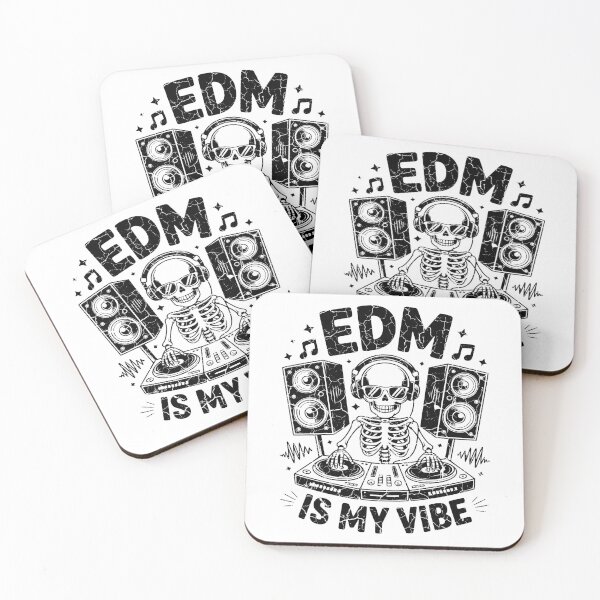 Item preview, EDM Is My Vibe DJ Skeleton – Rave 'Til the Grave Vintage designed and sold by EthosWear.