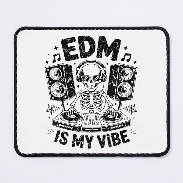 Item preview, EDM Is My Vibe DJ Skeleton – Rave 'Til the Grave Vintage designed and sold by EthosWear.