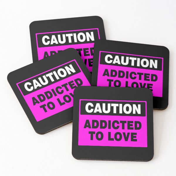 Item preview, Caution Addicted To Love (pink) Novelty Sign, In Love designed and sold by AASparksDesigns.