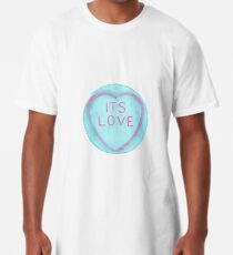 It's Love Blue and Pink Loveheart Long T-Shirt