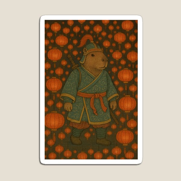 Item preview, Capybara Chinese warrior designed and sold by Capybarastore_77.