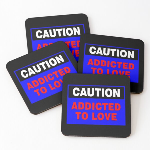 Item preview, Caution Addicted To Love Sign (blue),Novelty Sign  designed and sold by AASparksDesigns.
