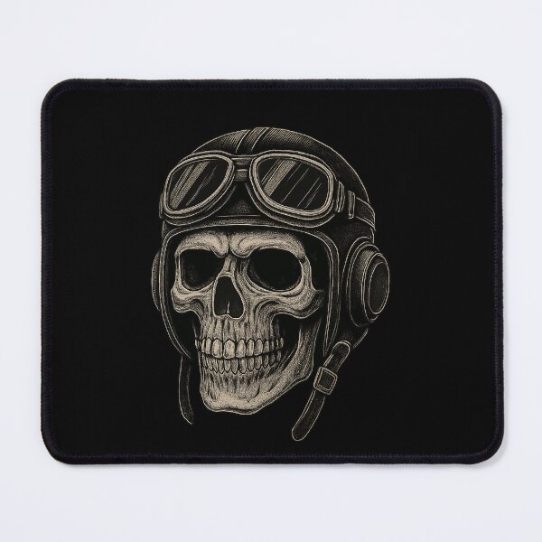 Item preview, Vintage Aviator Skull – Retro Pilot Helmet Skeleton Art for Biker Style designed and sold by HAFIZ-DP.