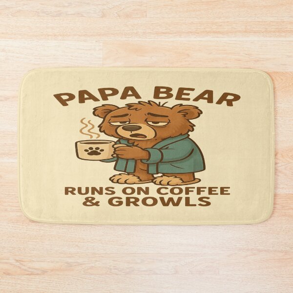 Item preview,  Papa Bear Runs on Coffee – Funny Father’s Day Gift for Girl Dad designed and sold by Rajasekar.