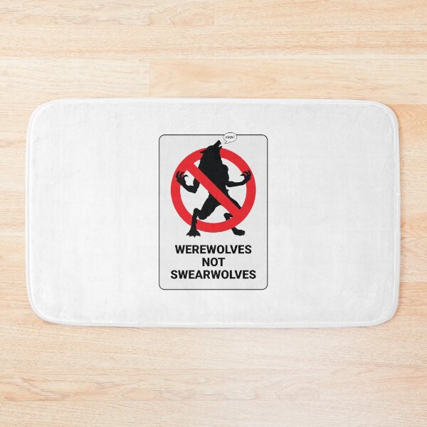Item preview, Werewolves Not Swearwolves – Warning Sign Parody designed and sold by grimpicture.