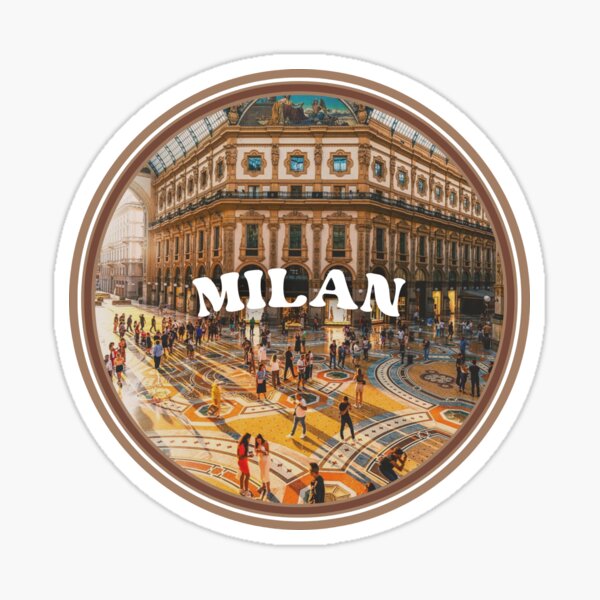Item preview, Italian Travel Spot Stickers- Milan designed and sold by pixelpalette8.