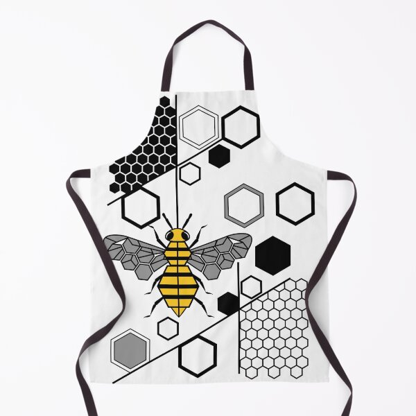 Item preview, Geometric Bee and Honeycomb Art designed and sold by RedCaterpillar.