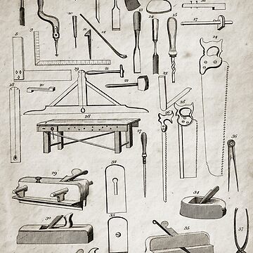 Artwork thumbnail, Old Woodworking Tools, 1813 Circle Of The Mechanical Arts by PrintsAntiqua