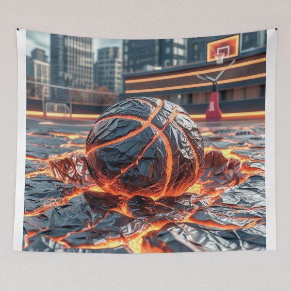 Item preview, Molten Lava Basketball Sports Fan Gift, Unique Sports #DigitalArtPrints designed and sold by Spectime.